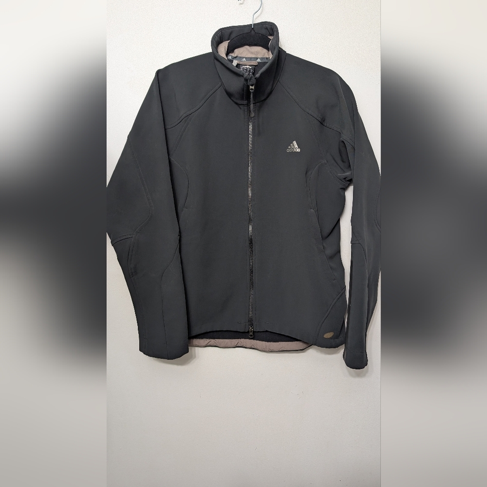 Adidas Men's Black Full-Zip Softshell Jacket